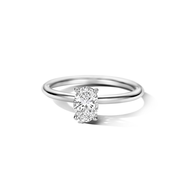 witgoud solitair ring met diamant Schaap en Citroen Diamonds - #5 witgoud solitair ring met diamant Schaap en Citroen Diamonds - #5