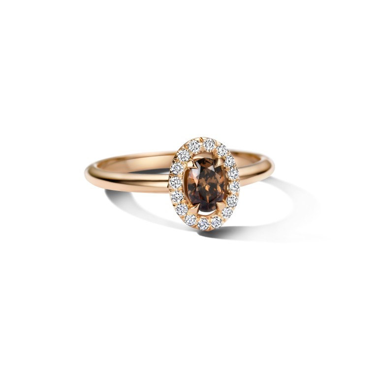 roodgoud entourage ring met diamant Schaap en Citroen Diamonds - #5 roodgoud entourage ring met diamant Schaap en Citroen Diamonds - #5