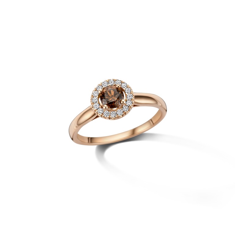 roodgoud entourage ring met diamant Schaap en Citroen Diamonds - #5 roodgoud entourage ring met diamant Schaap en Citroen Diamonds - #5