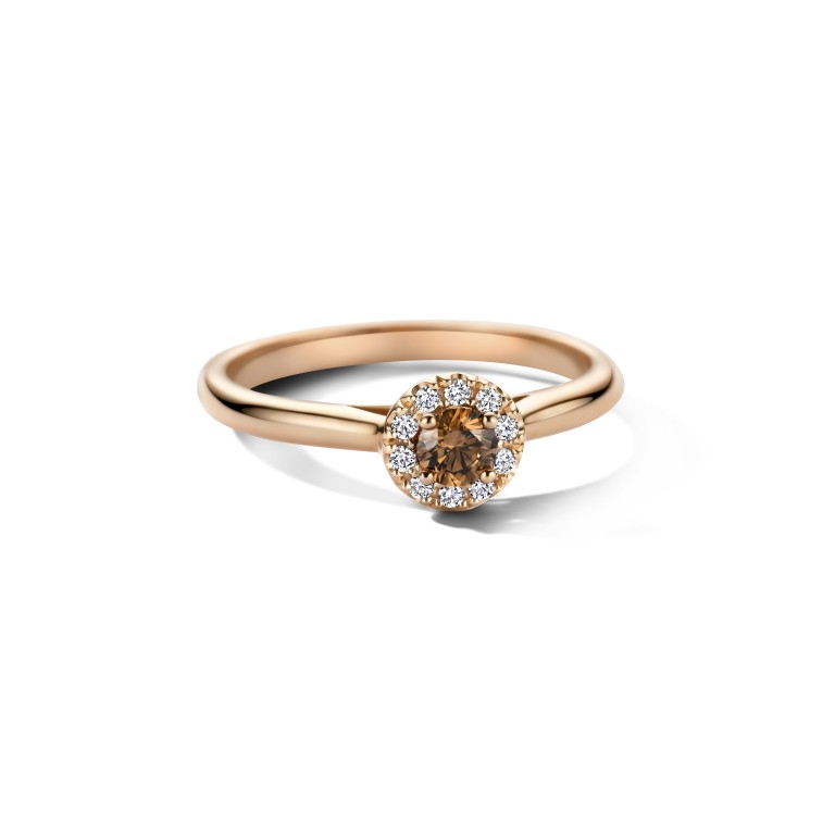 roodgoud entourage ring met diamant Schaap en Citroen Diamonds - #5 roodgoud entourage ring met diamant Schaap en Citroen Diamonds - #5