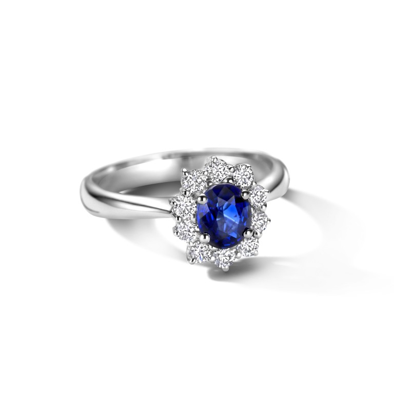 witgoud entourage ring met diamant Schaap en Citroen Colours - #1 witgoud entourage ring met diamant Schaap en Citroen Colours - #1