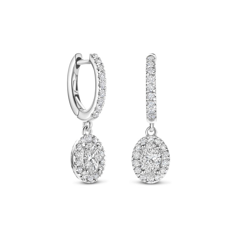 witgoud oorhangers met diamant Schaap en Citroen Diamonds - #1 witgoud oorhangers met diamant Schaap en Citroen Diamonds - #1