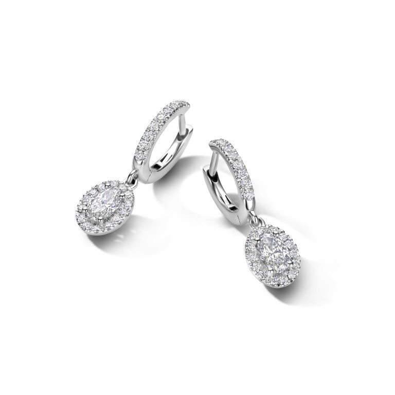 witgoud oorhangers met diamant Schaap en Citroen Diamonds - #2 witgoud oorhangers met diamant Schaap en Citroen Diamonds - #2