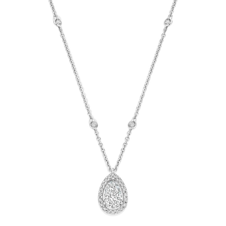 witgoud collier met hanger met diamant Schaap en Citroen Diamonds - #2 witgoud collier met hanger met diamant Schaap en Citroen Diamonds - #2