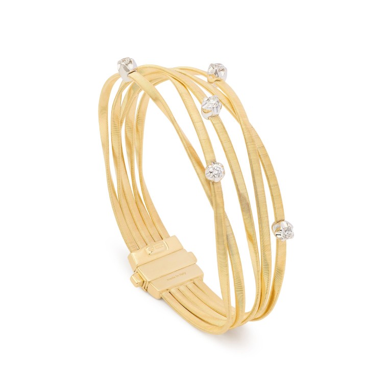Marco Bicego Marrakech armband geelgoud met diamant - BG852-B8 - #1 Marco Bicego Marrakech armband geelgoud met diamant - BG852-B8 - #1