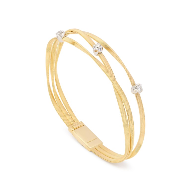 Marco Bicego Marrakech armband geel/wit goud met diamant - BG848-B8 - #1 Marco Bicego Marrakech armband geel/wit goud met diamant - BG848-B8 - #1