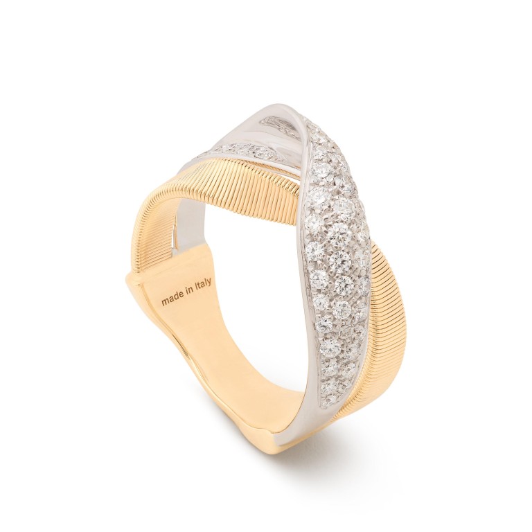 Marco Bicego Marrakech ring geel/wit goud met diamant - AG370-B1 - #1 Marco Bicego Marrakech ring geel/wit goud met diamant - AG370-B1 - #1