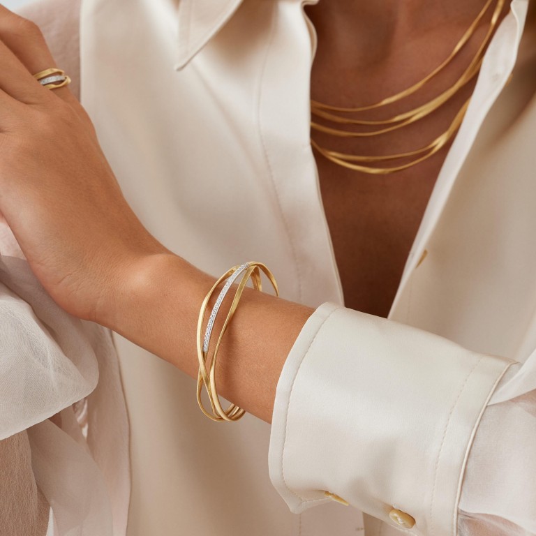 Marco Bicego Marrakech armband geel/wit goud met diamant - SG39-B - #2 Marco Bicego Marrakech armband geel/wit goud met diamant - SG39-B - #2