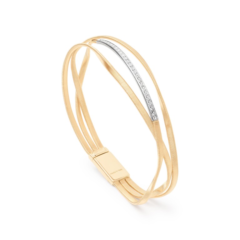 Marco Bicego Marrakech armband geel/wit goud met diamant - SG39-B - #1 Marco Bicego Marrakech armband geel/wit goud met diamant - SG39-B - #1