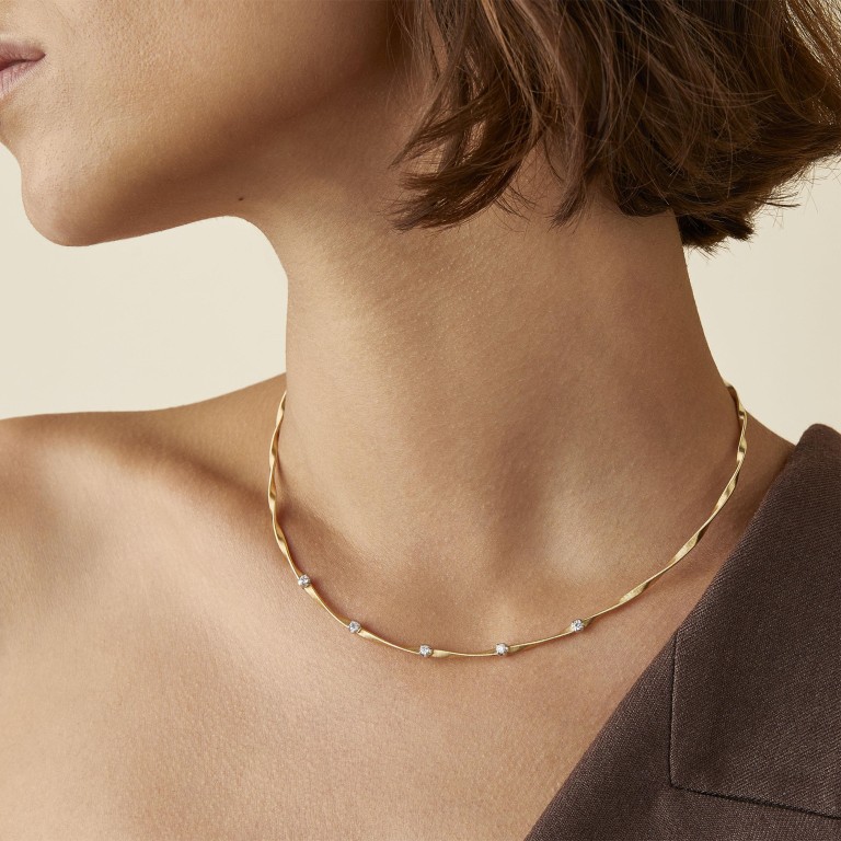 Marco Bicego Marrakech collier geel/wit goud met diamant - CG337-B1 - #2 Marco Bicego Marrakech collier geel/wit goud met diamant - CG337-B1 - #2