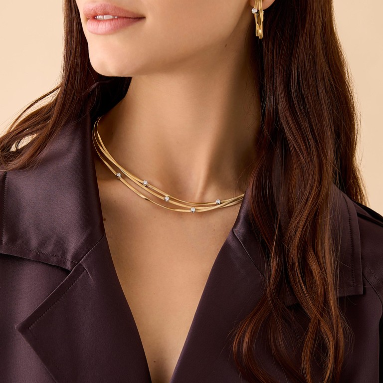 Marco Bicego Marrakech collier geel/wit goud met diamant - CG848-B8 - #2 Marco Bicego Marrakech collier geel/wit goud met diamant - CG848-B8 - #2