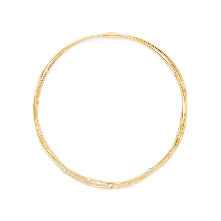 Marco Bicego Marrakech collier geel/wit goud met diamant - CG848-B8 - #1 Marco Bicego Marrakech collier geel/wit goud met diamant - CG848-B8 - #1