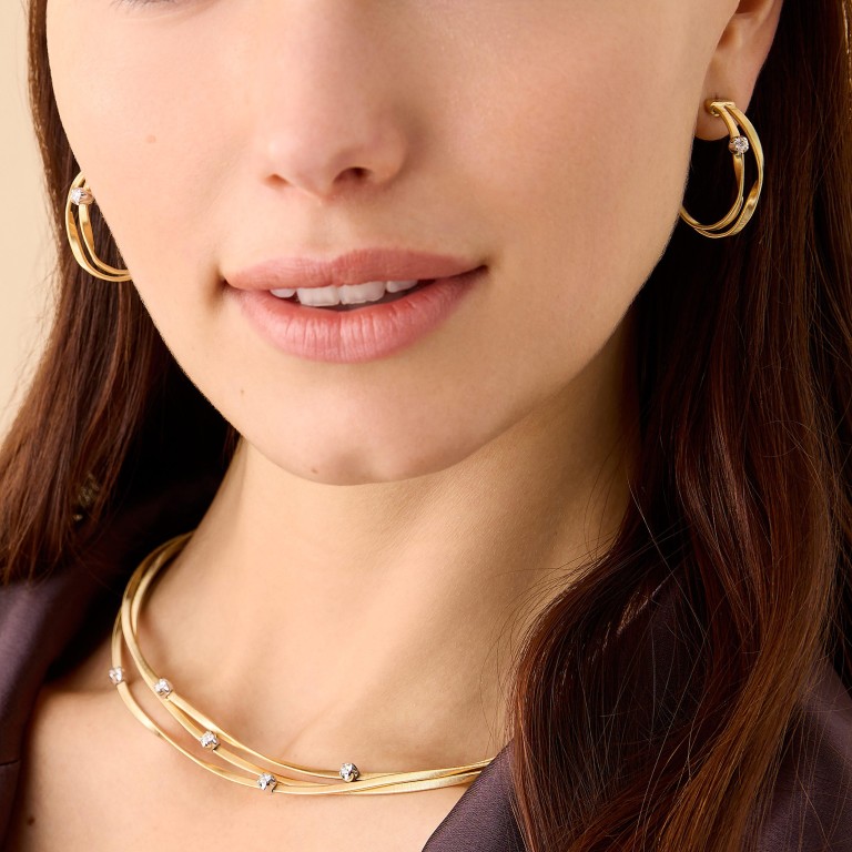 Marco Bicego Marrakech collier geel/wit goud met diamant - CG848-B8 - #3 Marco Bicego Marrakech collier geel/wit goud met diamant - CG848-B8 - #3