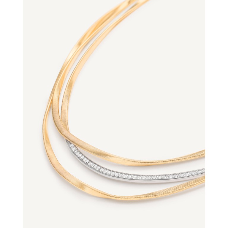 Marco Bicego Marrakech collier geel/wit goud met diamant - CG848-B - #2 Marco Bicego Marrakech collier geel/wit goud met diamant - CG848-B - #2