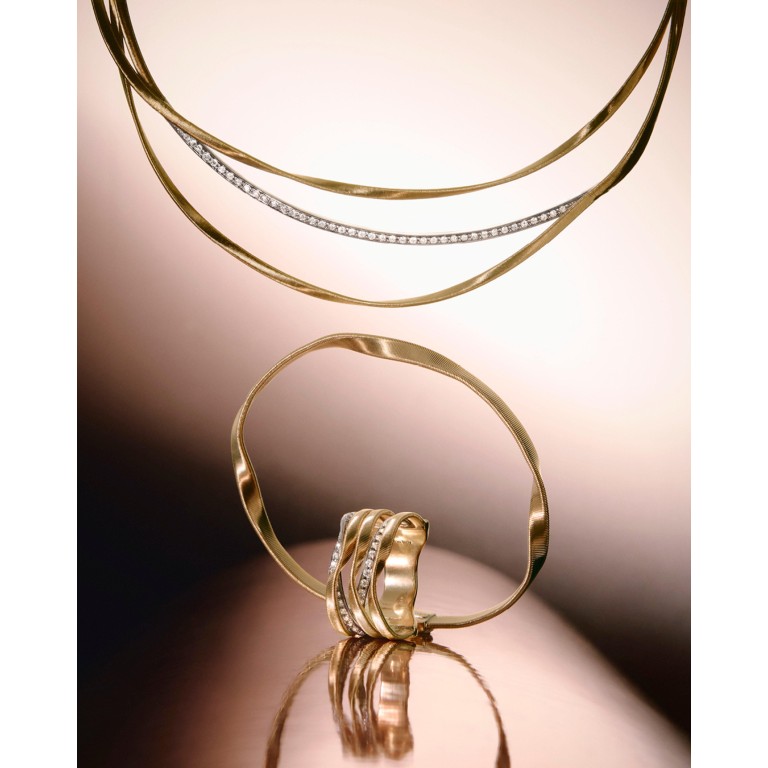 Marco Bicego Marrakech collier geel/wit goud met diamant - CG848-B - #3 Marco Bicego Marrakech collier geel/wit goud met diamant - CG848-B - #3