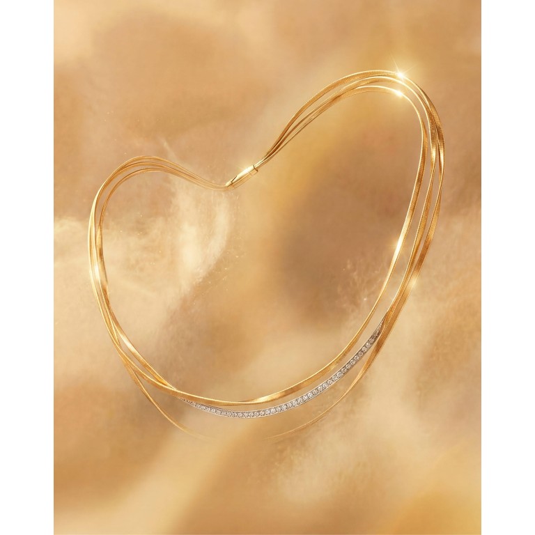 Marco Bicego Marrakech collier geel/wit goud met diamant - CG848-B - #7 Marco Bicego Marrakech collier geel/wit goud met diamant - CG848-B - #7