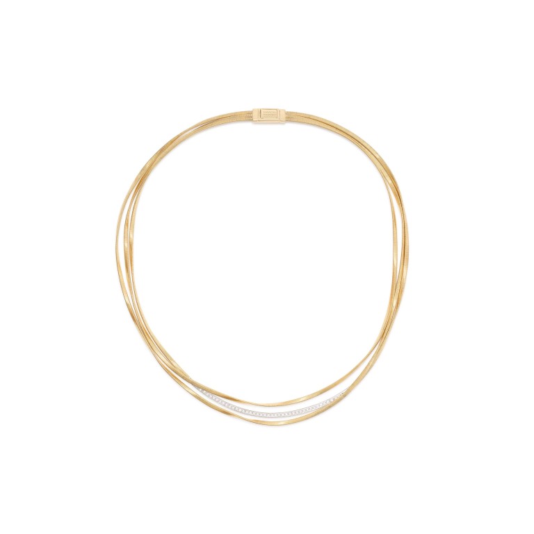 Marco Bicego Marrakech collier geel/wit goud met diamant - CG848-B - #1 Marco Bicego Marrakech collier geel/wit goud met diamant - CG848-B - #1