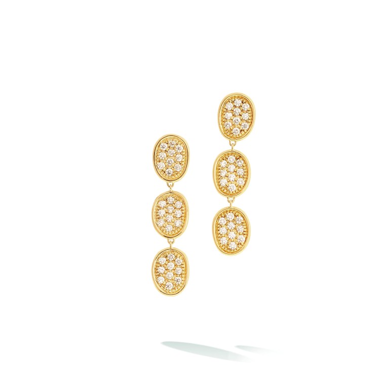 Marco Bicego Lunaria oorhangers geelgoud met diamant - OB1818-B - #1 Marco Bicego Lunaria oorhangers geelgoud met diamant - OB1818-B - #1