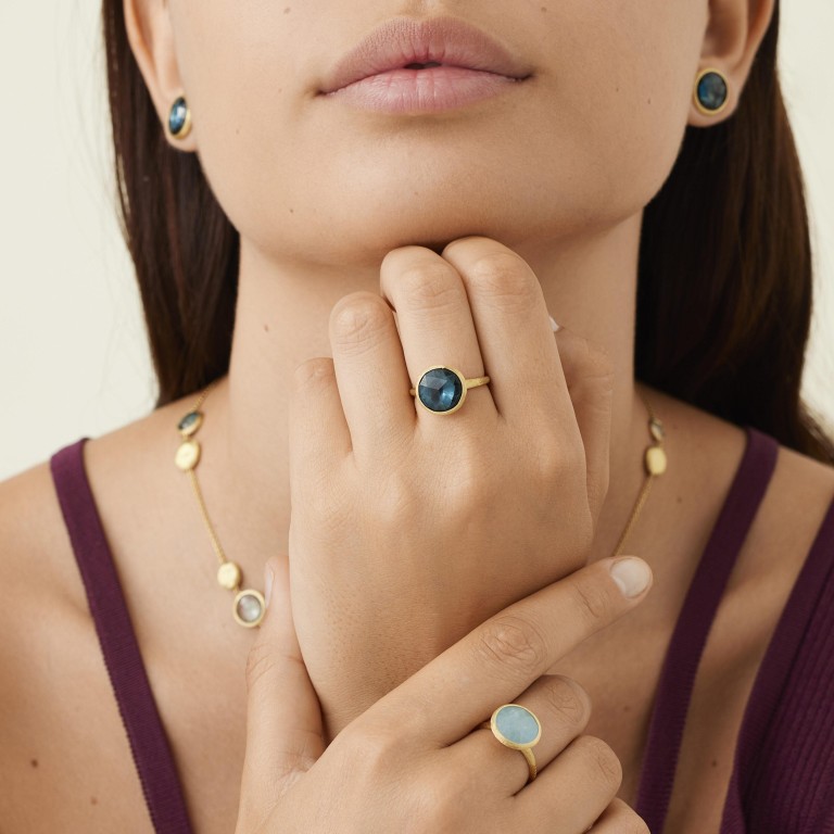 Marco Bicego Jaipur ring geelgoud met London topaas - AB586-TPL01 - #2 Marco Bicego Jaipur ring geelgoud met London topaas - AB586-TPL01 - #2